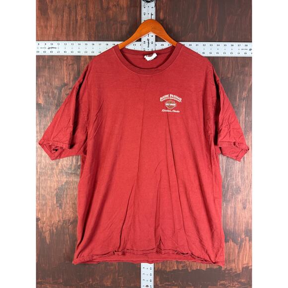 Harley Davidson‎ Inside Passage Soaring Eagle Alaska Brownish Red Mens 2XL XXL - Picture 3 of 6